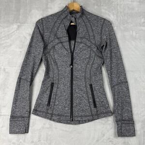 Lululemon Define Jacket Heather Gray Full Zip Yoga Athletic Women Size 4 Slim